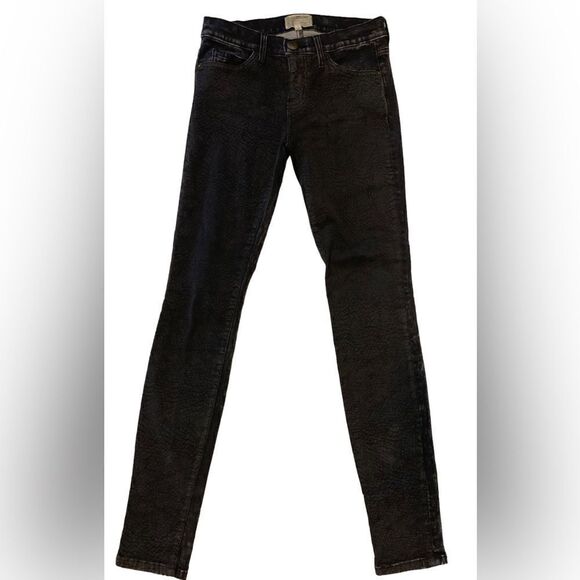 Current Elliott Black Snakeskin ankle skinny jeans Size 26 - Picture 1 of 10